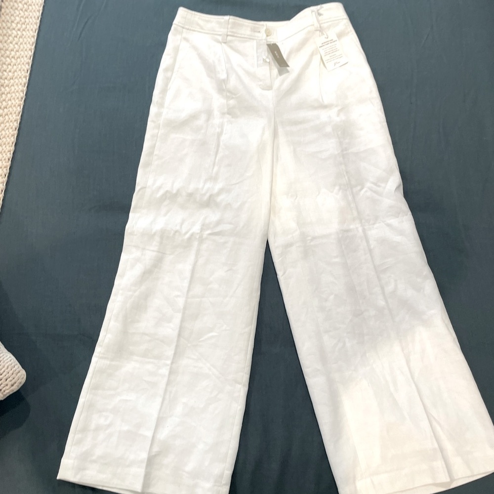 J. Crew Linen Wide Leg Pants